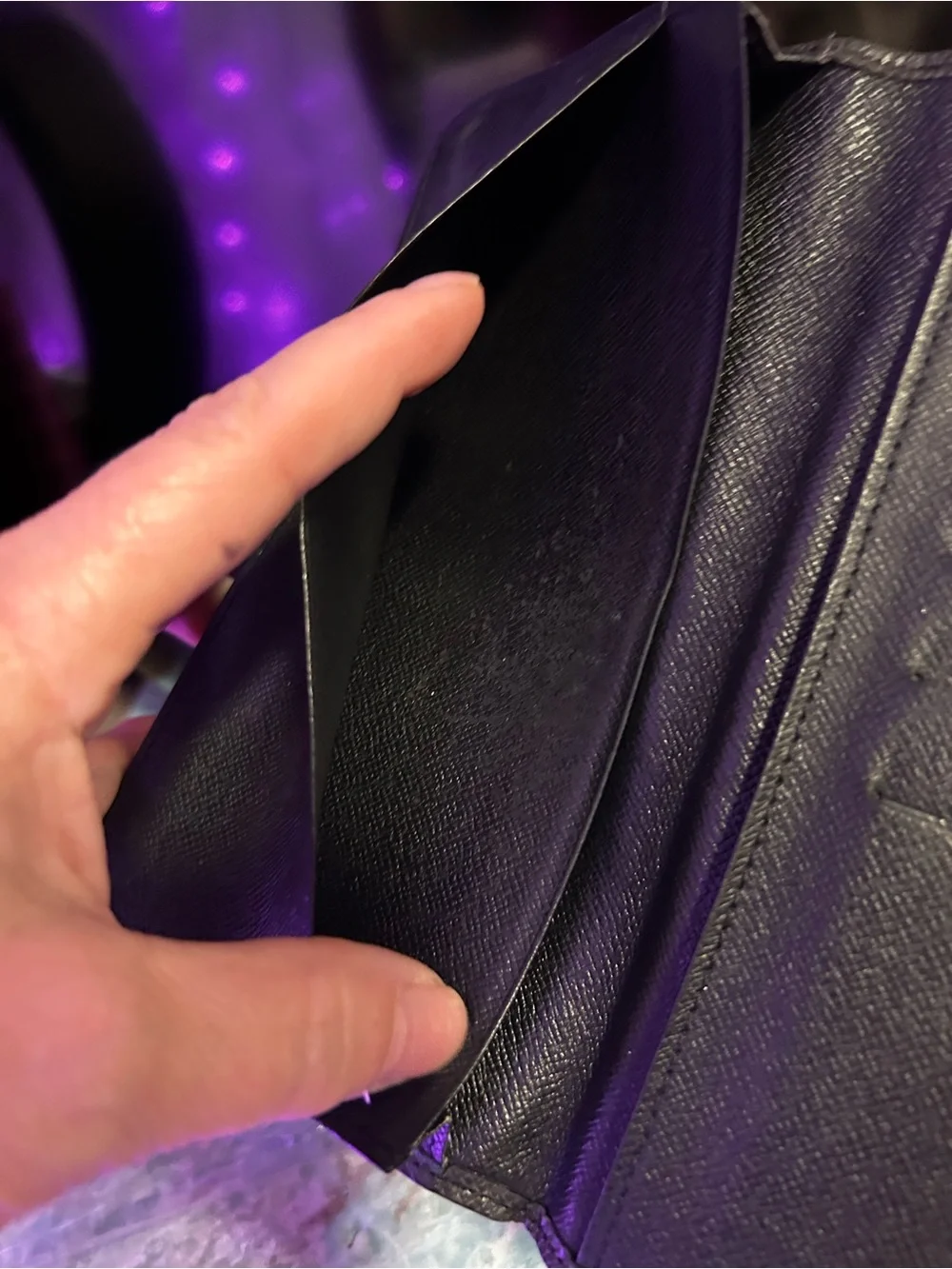 Louis Vuitton Black Slim Card Holder Wallet